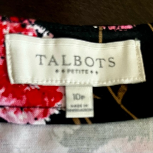 Talbots Black and Pink Embellished Midi Pencil Skirt - Picture 3 of 4
